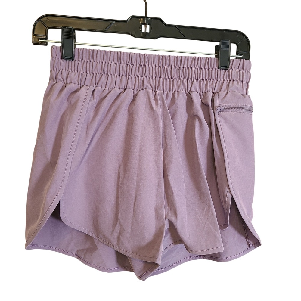 Blooming Jelly Running‎ Shorts Womens M Purple Good Smocked Waist Zipper Pocket